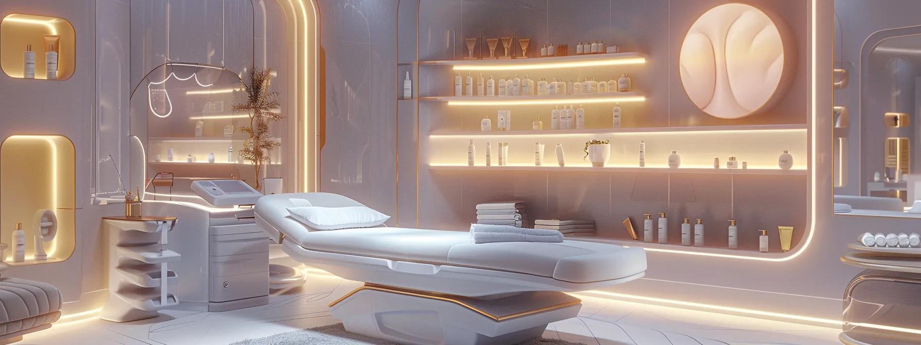 Esthetician performing advanced skin treatments for acne and aging using modern techniques. Esthetician performing advanced skin treatments for acne and aging using modern techniques.